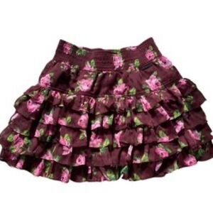 Abercrombie and Fitch Floral Ruffle Skirt. Size XS. NWT.